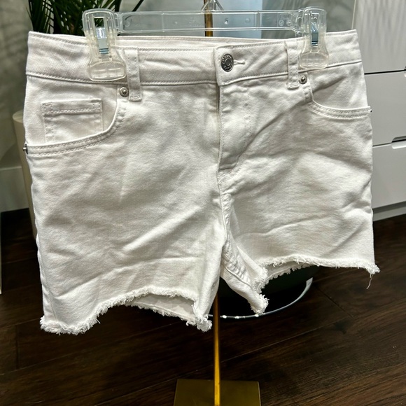 Cat & Jack White Distressed Denim Shorts - Picture 1 of 5